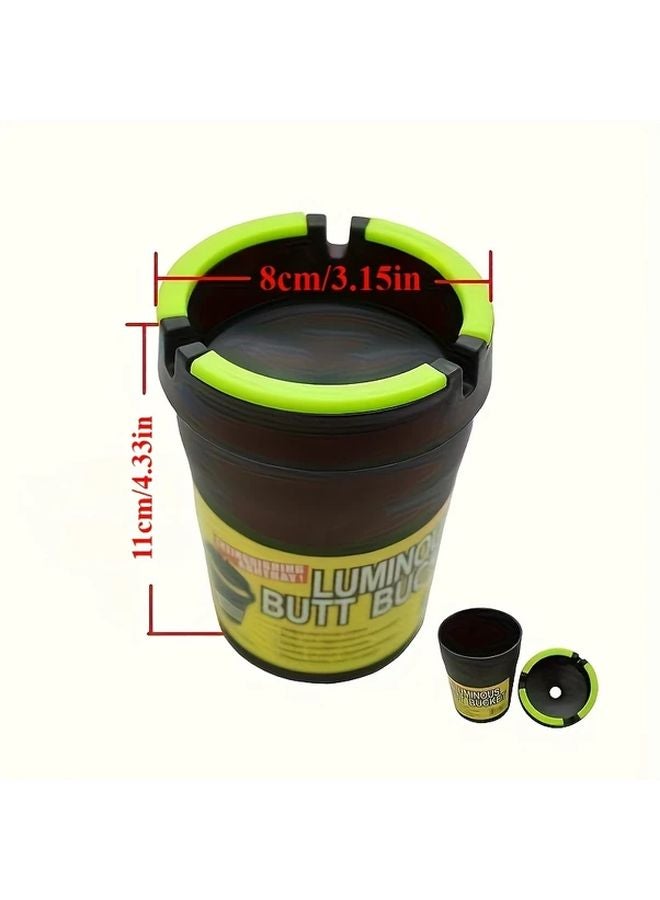 كأس منفضة سجائر محمولة ذات توهج أخضر في الظلام ومطفأة ذاتيًا لحامل رماد السيارة - Image 3